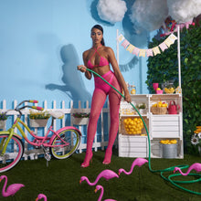 Load image into Gallery viewer, "Space" | Fishnet Tights | Neon Pink