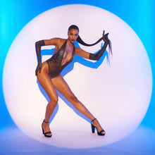 Load image into Gallery viewer, "Milkyway" Black Mesh Bodysuit