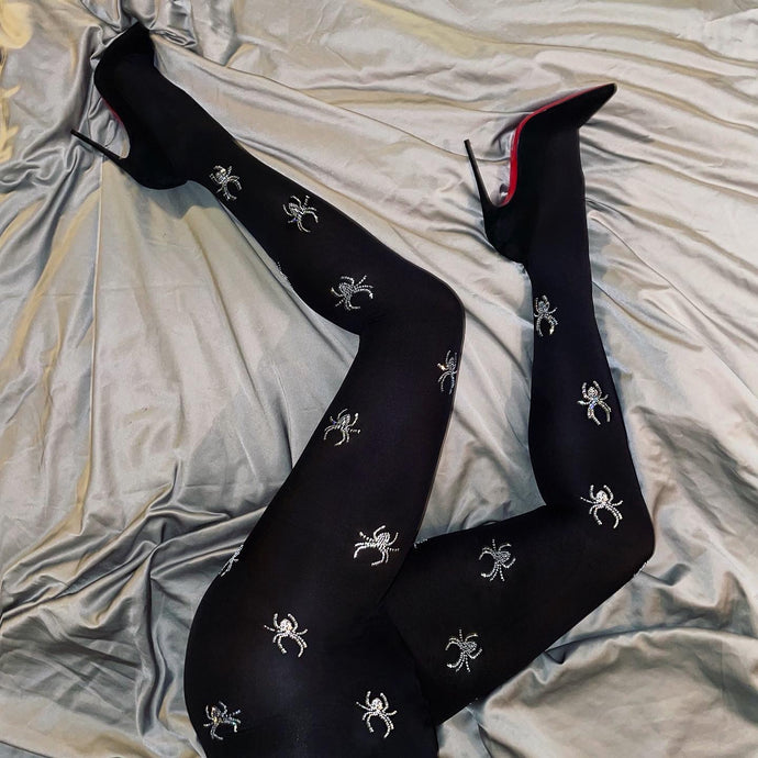 Crystal Spider Tights | Full Coverage