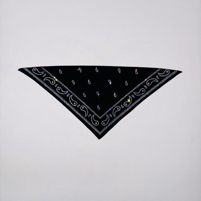 Crystal Half Bandana | Black