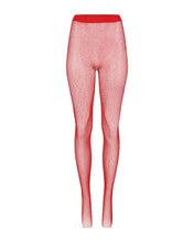 Load image into Gallery viewer, Red Crystal Fishnet Tights