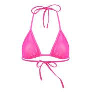Load image into Gallery viewer, Neon Pink Fishnet Triangle Bikini Top | Undazzled  | DISCONTINUED