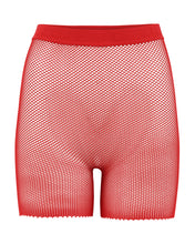Load image into Gallery viewer, Red Fishnet Biker Shorts | Undazzled | DISCONTINUED