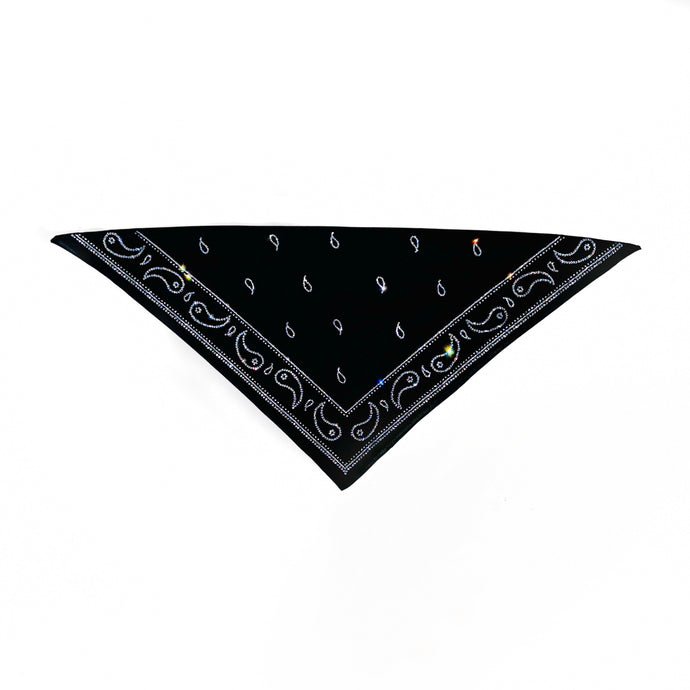 Crystal Half Bandana | Black
