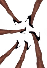 Load image into Gallery viewer, "Dazzling" Crystal Sheer Skin-Tone Sheer Tights