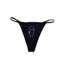 Load image into Gallery viewer, &quot;Im So Dead&quot; Crystal Casket Thong