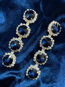 Sapphire Bleu | Round-Cut Dangles