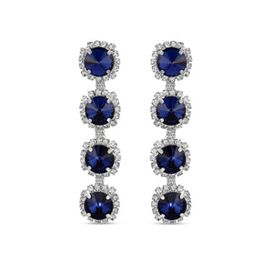 Sapphire Bleu | Round-Cut Dangles