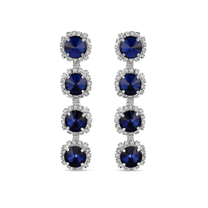 Sapphire Bleu | Round-Cut Dangles