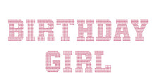 Load image into Gallery viewer, "BIRTHDAY GIRL" Shorts | Booty Placement | White | DARK ROSE | SAMPLE