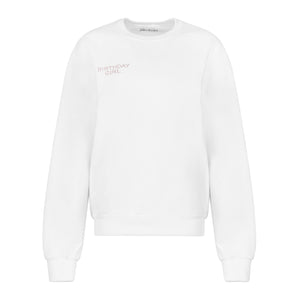 "BIRTHDAY GIRL" Crewneck | White