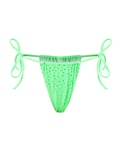 Lime Green Crystal Bikini Bottoms