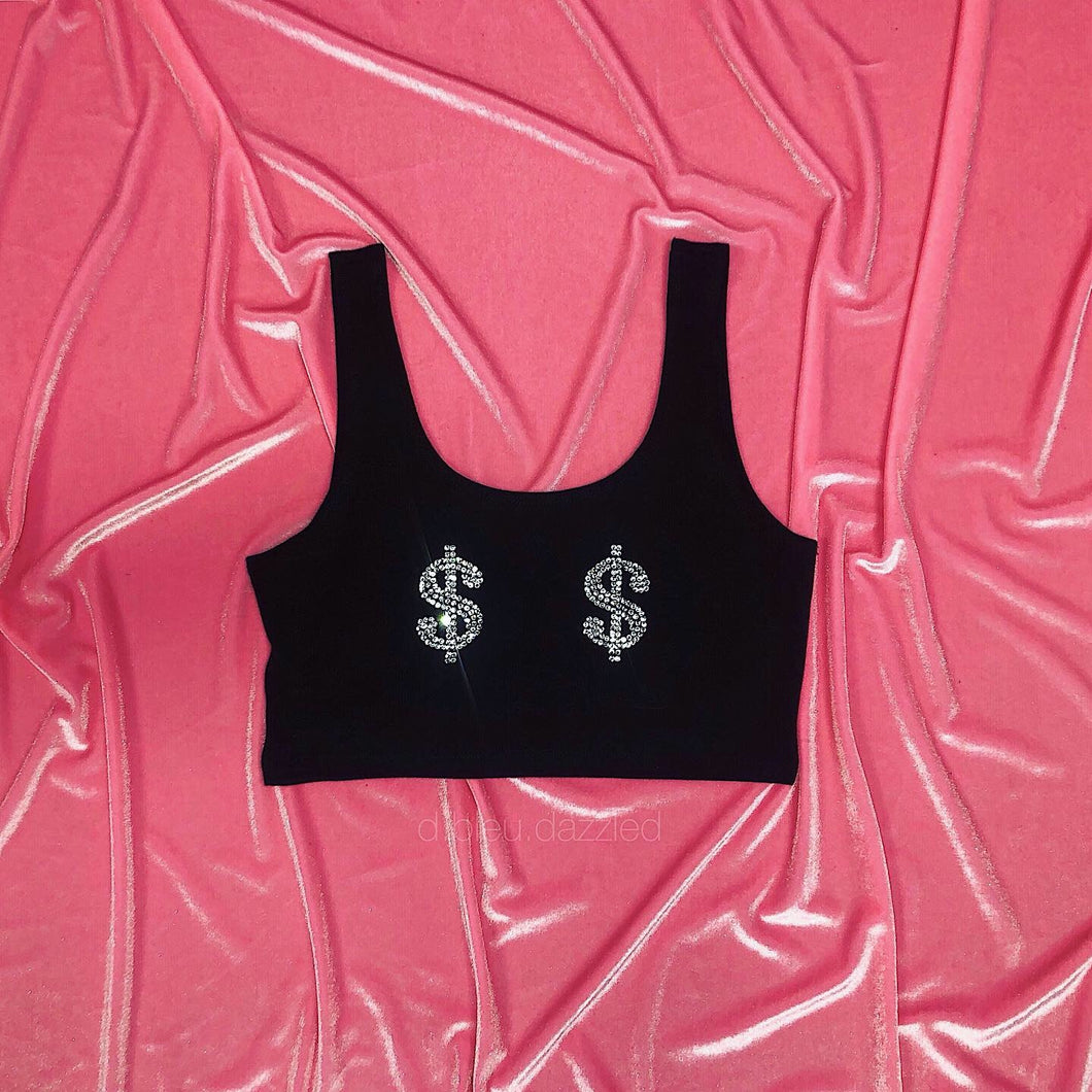 $ | Crop Tank | Black 