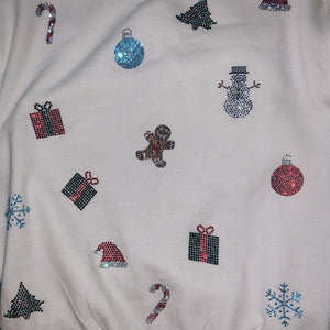 Crystal Christmas Crewneck | Full Coverage