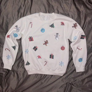 Crystal Christmas Crewneck | Full Coverage