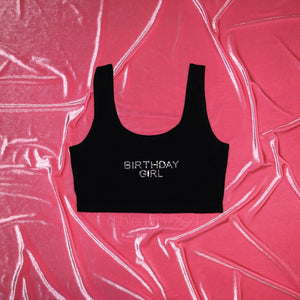 "BIRTHDAY GIRL" Crop Tank