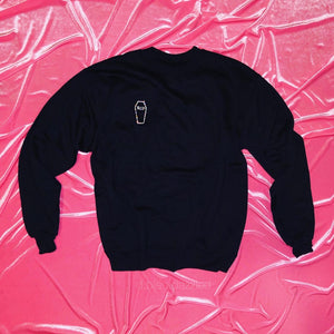 "Im So Dead" Crystal Casket Crewneck