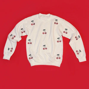 Crystal Cherry Crewneck | Full Coverage