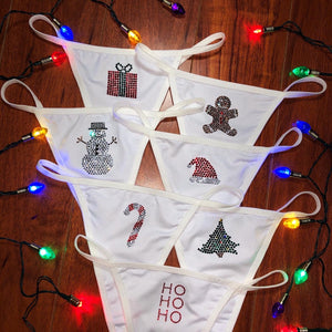 Crystal Christmas Thongs