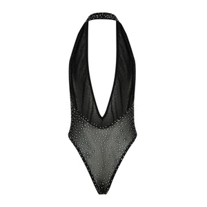 "Milkyway" Black Mesh Bodysuit