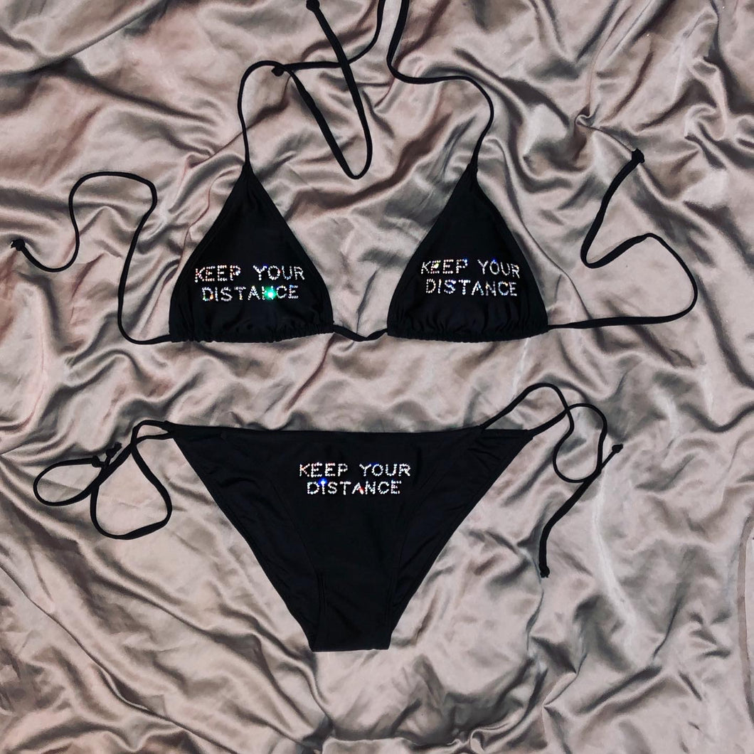 “KEEP YOUR DISTANCE” Bikini Bottoms