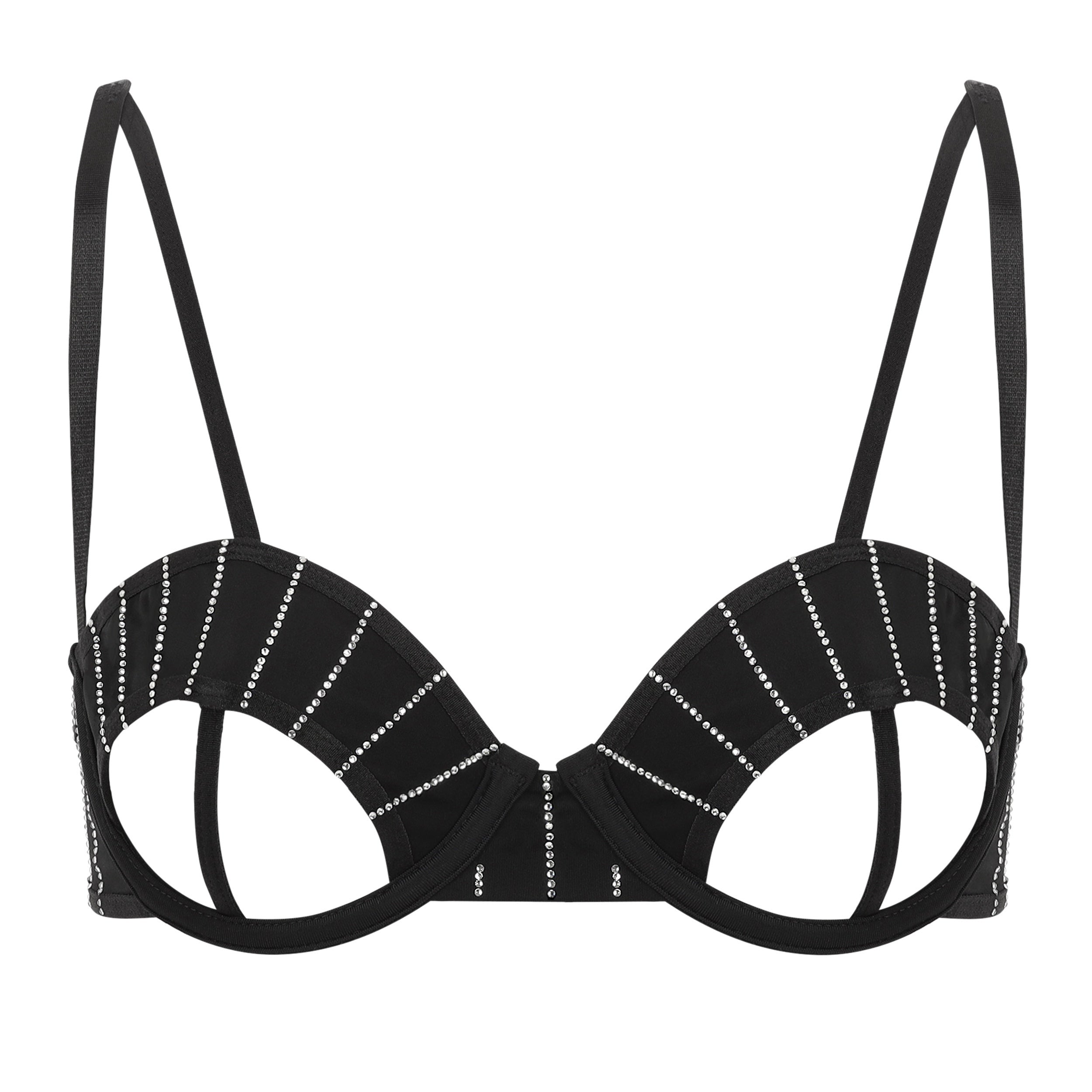 トップス [griguri]border monster bra Front-Closure Cotton WonderWire Bra White | Glamorise