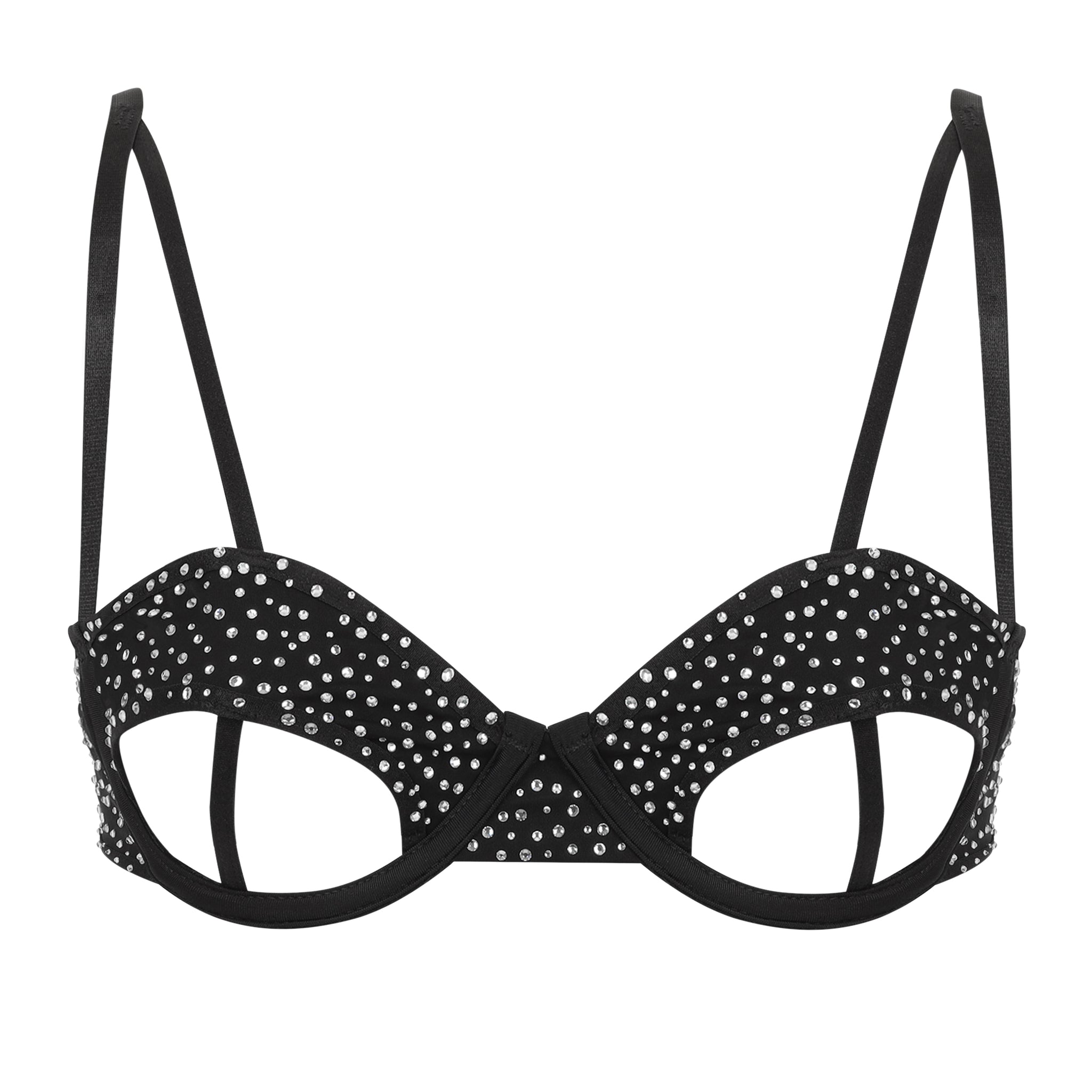 Open Cup Lace-up Bra 