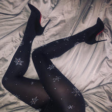 Load image into Gallery viewer, Crystal Snowflake Tights