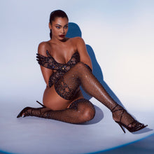 Load image into Gallery viewer, &quot;Atmosphere&quot; Lace x Fishnet Thigh Highs