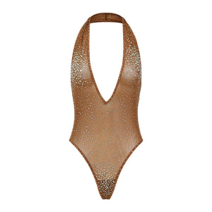 "Birthday Suit" Skin-Tone Mesh Bodysuit