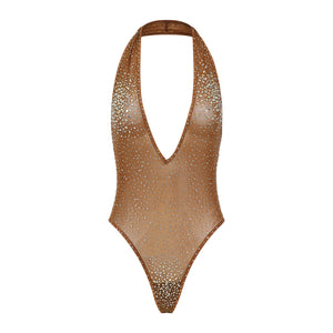 "Birthday Suit" Skin-Tone Mesh Bodysuit