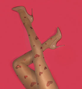 Crystallized Skin-tone BASIC Fishnet Tights. Available in 5 Skin Tones. 