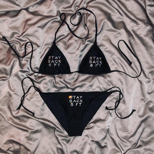 “STAY BACK 6 FT" Triangle Bikini Top