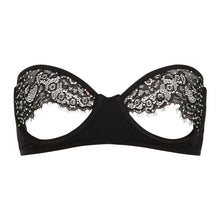 Load image into Gallery viewer, Crystal Lace Open-Cup Strapless Bra