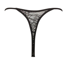 Load image into Gallery viewer, Crystal lace thong with string sides