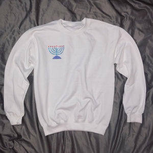 Crystal Menorah Crewneck